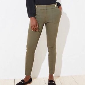 LOFT Button Waist Skinny Ankle Pants - Marisa Fit
